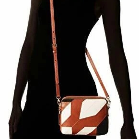 NWT Fossil Sydney Womens Brown/multi Leather Patchwork Crossbody Handbag - Picture 3 of 3